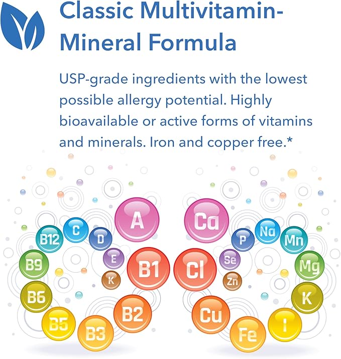 Allergy Research Group - Multi-Vi-Min Without Copper and Iron - Hypoallergenic - 150 Vegetarian Capsules