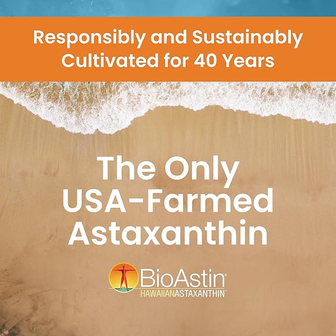 Nutrex Hawaii Vegan BioAstin Hawaiian Astaxanthin - 12mg, 50 Softgels - Farm-Direct Premium Antioxidant Supplement to Support Eye, Skin, Joint & Immune System Health - Vegan, Non-GMO & Gluten-Free