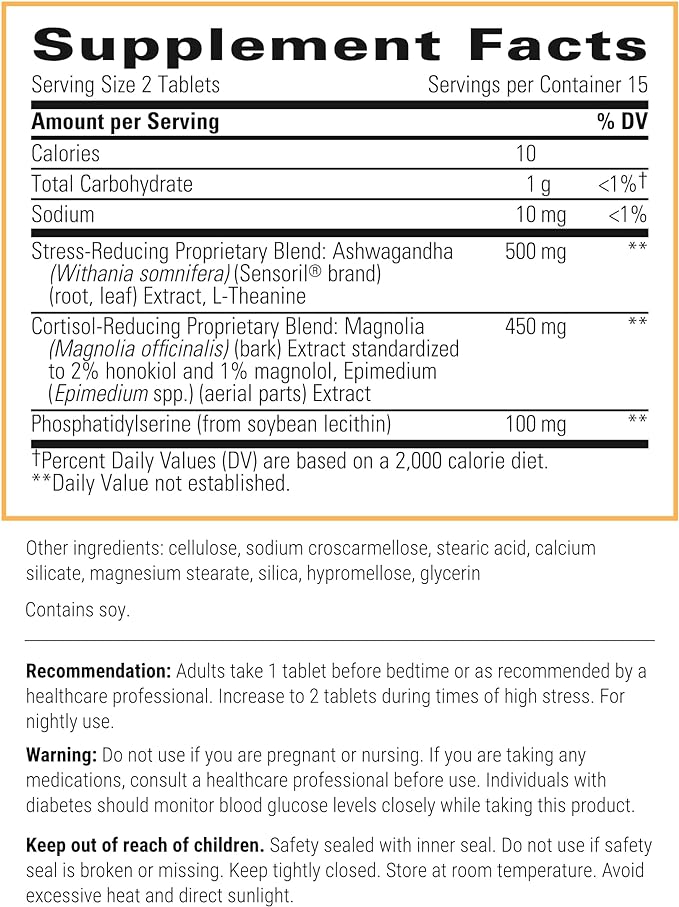 Integrative Therapeutics - Cortisol Manager - Supplement with Ashwagandha and L-Theanine - Supports Relaxation & Calm* - 30 Tablets