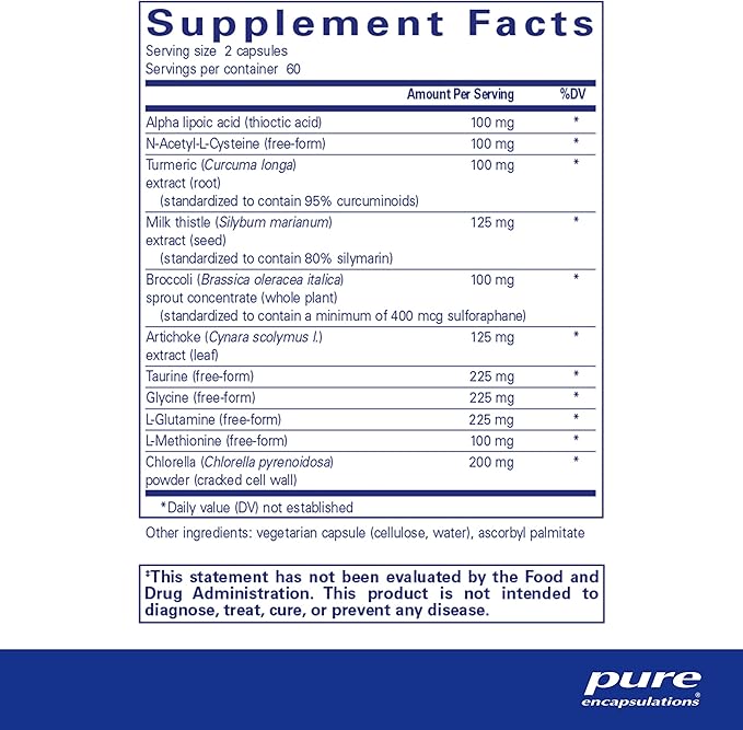 Pure Encapsulations Liver-G.I. Detox - Liver Cleanser & GI Detox* - with Alpha Lipoic Acid & Curcumin Extract - Gluten Free & Non-GMO - 60 Capsules