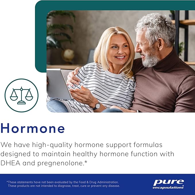 Pure Encapsulations DHEA 10 mg - Adrenal Supplement for Immune Support, Metabolism & Hormone Balance - with Micronized DHEA - 180 Capsules