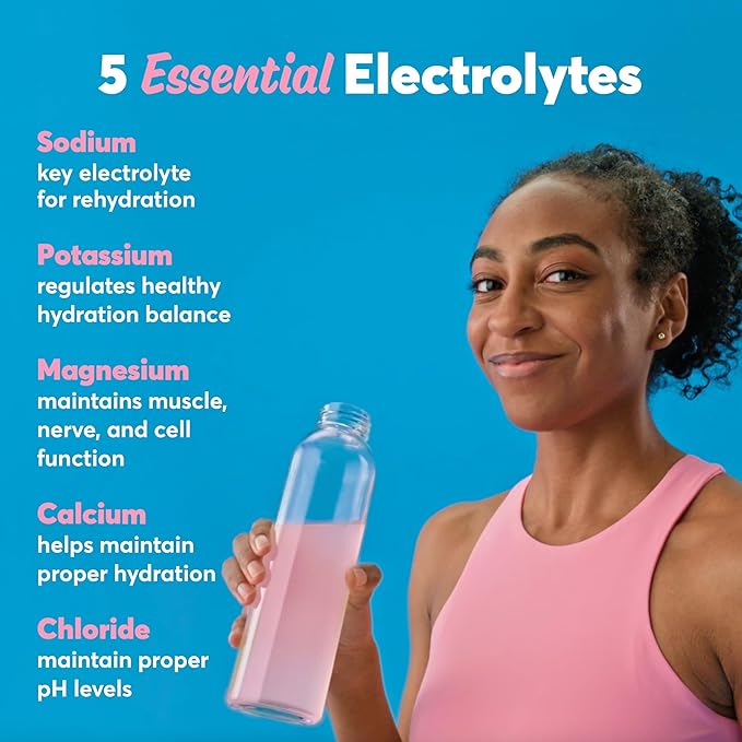 Nuun Sport Electrolyte Tablets - Dissolvable in Water, Strawberry Lemonade, 5 Essential Electrolytes for Hydration, 1g Sugar Drink Mix, Vegan, Non GMO, 4 Pack (40 Total Servings)