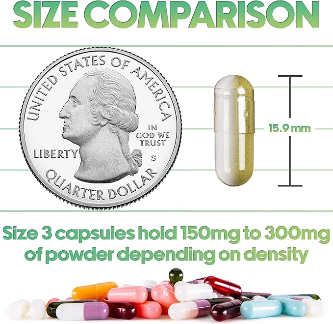 XPRS Nutra Size 3 Empty Capsules - 100 Count Empty Gelatin Capsules - Empty Pill Capsules - DIY Capsule Filling - Pure Bovine Pill Capsules Empty Gel Caps (Multi Color)