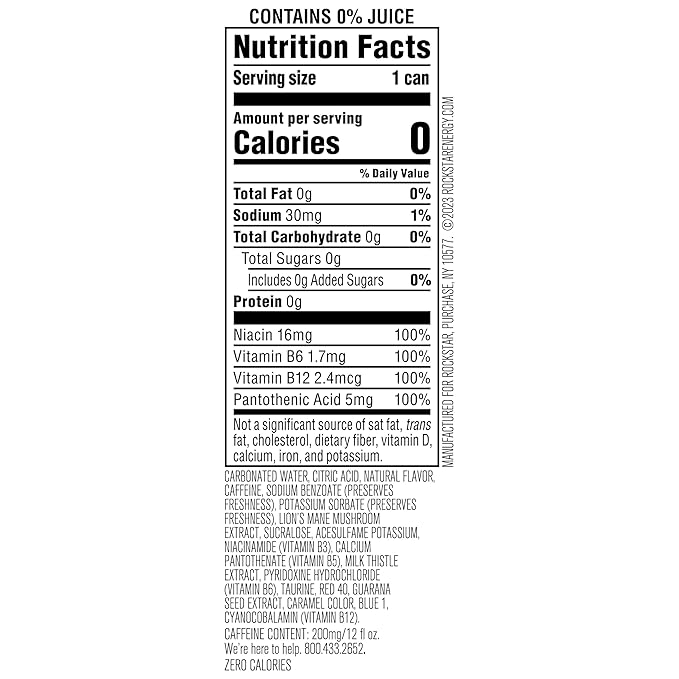 Rockstar Focus, Mixed Berry, 12 Fl Oz Cans (Pack of 12)