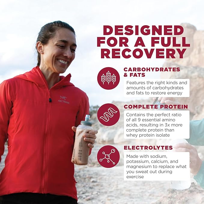 Tailwind Nutrition Recovery Mix, Complete Protein, Carbohydrates, and Electrolytes Powder Drink Mix for Post-Workout, Free of Gluten, Soy, and Dairy, Vegan, 12 Servings, Coffee