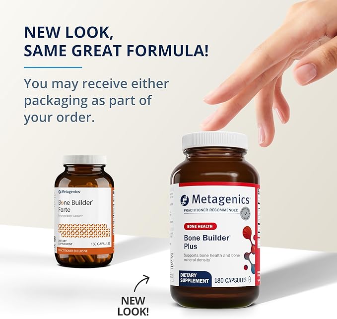 Metagenics Bone Builder Plus - MCHC Supplement - High-Absorption - 2000 IU Vitamin D - with Calcium & Phosphorus - Non-GMO & Gluten-Free - 180 Capsules