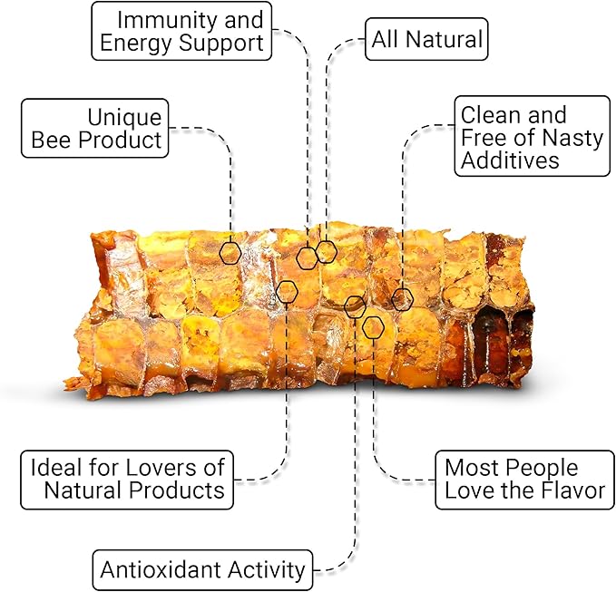 Generic Bread Bee Perga Fermented Bee Pollen 100% Natural and Organic Multivitamin Made by Bee Sour Sweet Flavor, Reminiscent of Honey