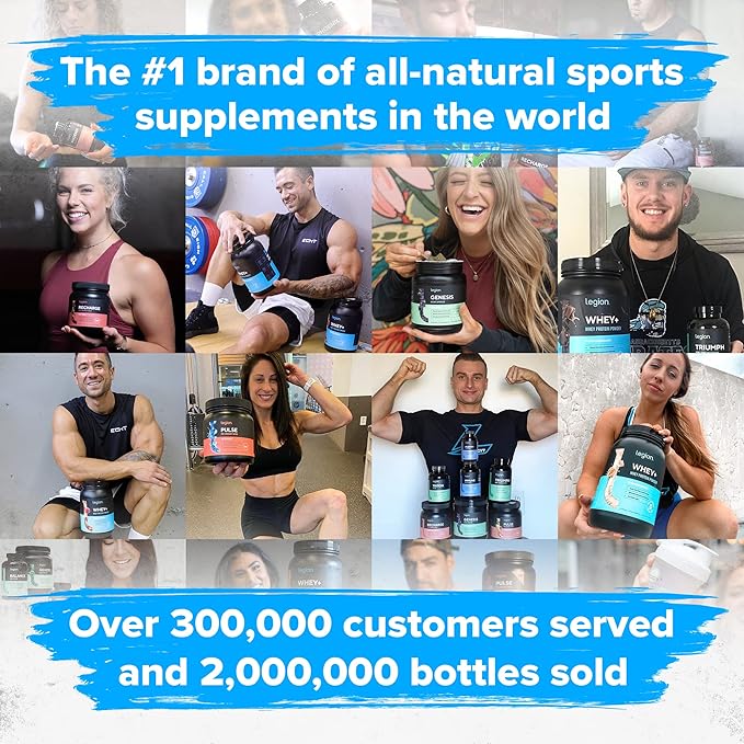 LEGION- All Natural Nitric Oxide Preworkout Drink to Boost Energy, Creatine Free, Naturally Sweetened, Beta Alanine, Citrulline, Alpha GPC (Cherry Limeade)