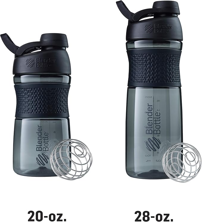 BlenderBottle SportMixer Shaker Bottle Perfect for Protein Shakes and Pre Workout, 20-Ounce, Rose