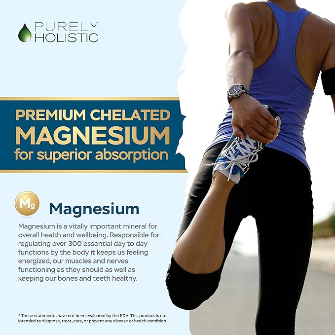 Magnesium Glycinate 400mg - 270 Magnesium Tablets (not Capsules) - 400 mg Elemental Magnesium - Highly Bioavailable - Vegan and Vegetarian - for Improved Sleep, Stress Relief & Cramp Defense
