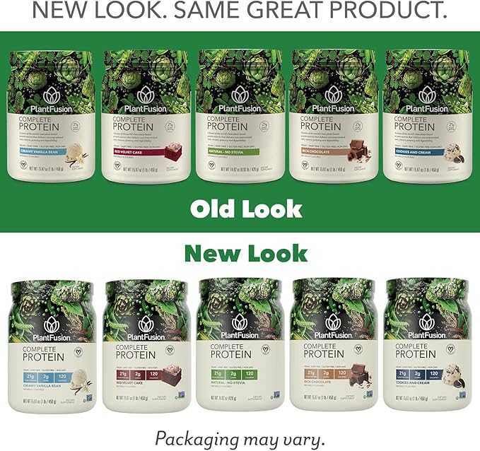 PlantFusion Complete Vegan Protein Powder - Plant Based Protein Powder With BCAAs, Digestive Enzymes and Pea Protein - Keto, Gluten Free, Soy Free, Non-Dairy, No Sugar, Non-GMO - Cookies & Cream 1 lb