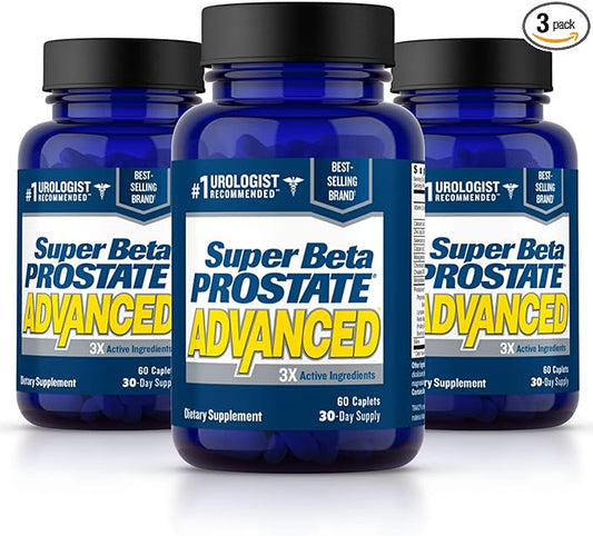 Advanced – Reduce Bathroom Trips, Promote Sleep, Support Bladder Emptying. Prostate Supplement for Men with Beta Sitosterol, not Saw Palmetto (180 Caplets, 3-Pack)