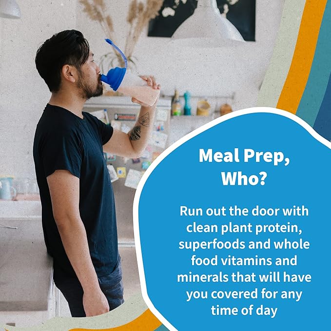 Garden of Life Meal Replacement Shakes, Vegan Protein Powder, Raw Organic Protein Powder, Vanilla Protein Powder with Plant Based Pea Protein, Sprouts, Greens, Probiotics, Dairy Free 28 Servings