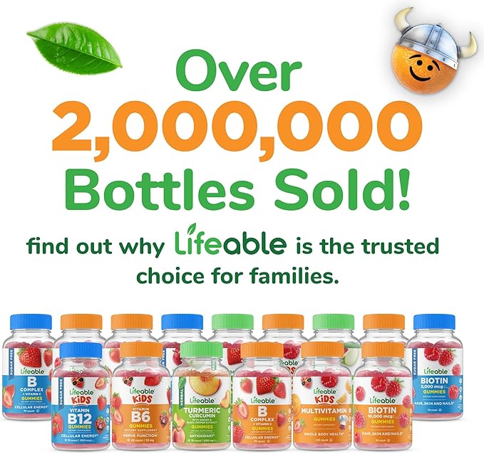 Lifeable Kids Calcium Magnesium and Vitamin D Gummies | Great Tasting Kids Calcium Gummies | for Tooth and Bone Health | Bone Strength Supplements for Kids | 90 Gummies