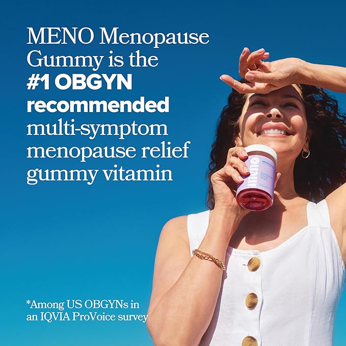 MENO Gummies for Menopause, 30 Servings (Pack of 2) - Hormone-Free Menopause Supplements for Women With Black Cohosh & Ashwagandha KSM-66 - Helps Alleviate Hot Flashes, Night Sweats, & Mood Swings