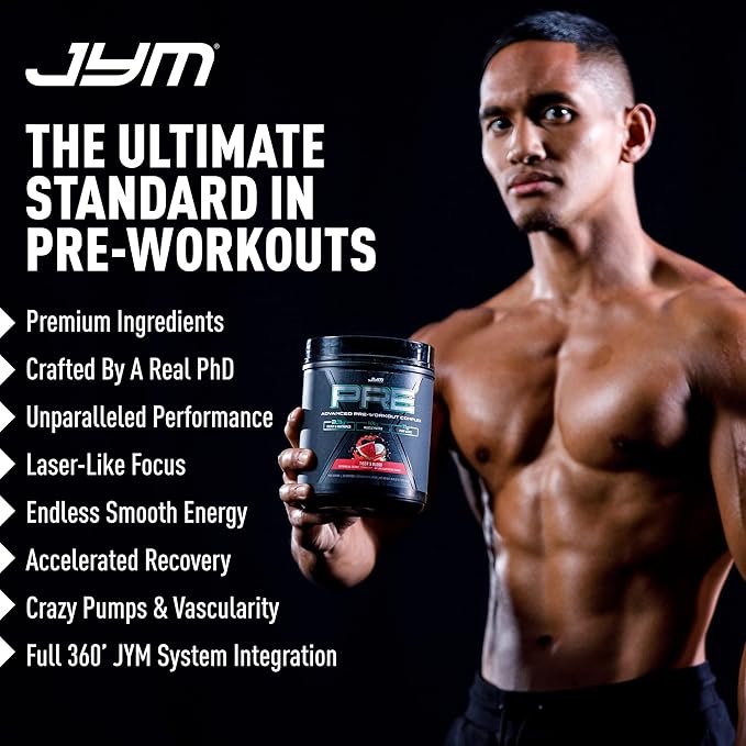 Pre JYM X Rise N' Grind Advanced Pre-Workout Powder Massive Pumps, Citrulline Nitrate, Dynamine, NO3T Betaine, BCAA’s, Nootropics, Creatine, Beta-Alanine, JYM Supplement Science, 20 Servings