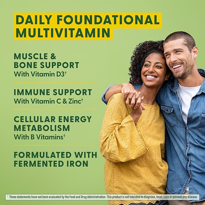 MegaFood One Daily Multivitamin - Multivitamin for Women and Men - with Real Food - Immune Support Supplement - Vitamin C & Vitamin B - Bone Health - Energy Metabolism - Vegetarian, Non-GMO - 30 Tabs