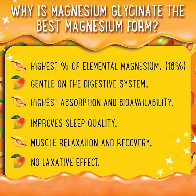 Magnesium Glycinate Gummies 400mg - Magnesium for Sleep, Calm, Relax & Muscle Relief with B6 & D3 and No Melatonin - Family-Friendly for Kids, Teens & Adults - Vegan & Non-GMO Supplement - 60 Count