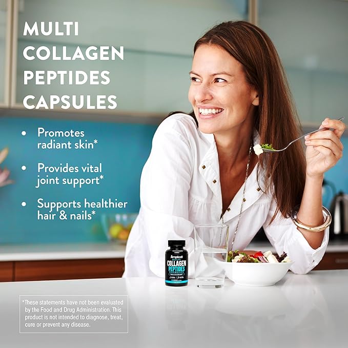 Multi Collagen Pills for Women - Collagen Supplements Fast Absorption Collagen for Women & Men - Collagen Protein Type I II III V & X - Hydrolyzed Collagen Peptides for Hair, Skin & Nails - 90 Caps
