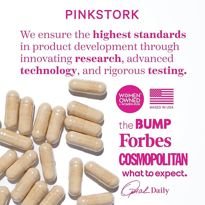 Pink Stork Keratin Hair Loss Supplement for Women - Clinically Studied KeraGEN-IV for Hair Care, Thinning, Shedding and Beauty - Hair Skin and Nails Support - Postpartum Hair Growth - 30 Capsules