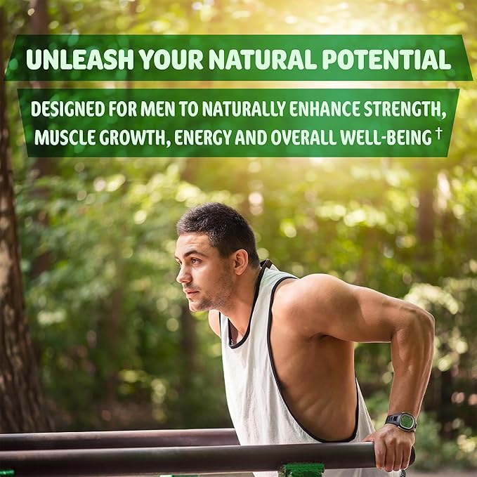 Testosterone Booster Supplement for Men - Male Enhancing Test Boost - Ashwagandha, L-Arginine, Tongkat Ali, Tribulus + More - Workout, Build Muscle, Strength, Energy & Performance - 2 Month Supply