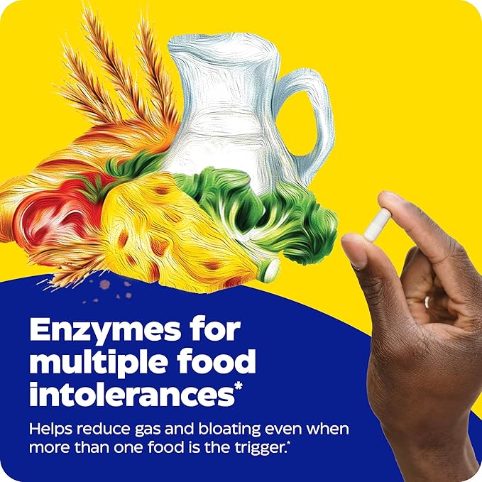 Enzymedica Digest Spectrum, Digestive Enzymes for Multiple Food Intolerances, Offers Fast-Acting Gas & Bloating Relief, 30 Count