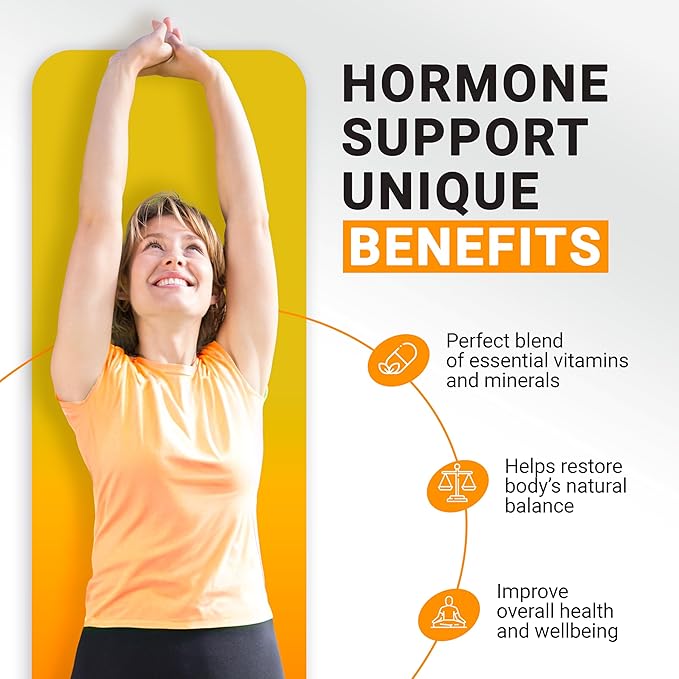 DR. EMERY'S Hormone Support Supplement for Women & Men, Hormone Balance Vitamins - Multivitamin, Natural Essential Vitamins, Zinc, B Vitamin, Magnesium - 120 Caps