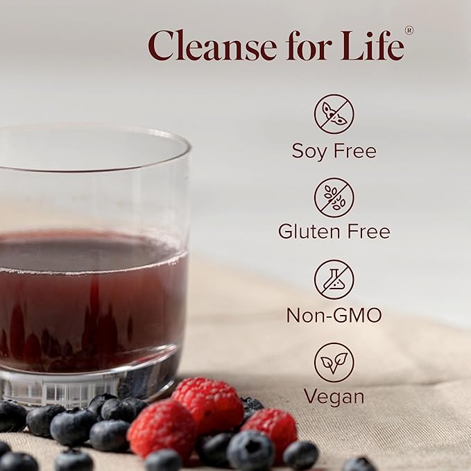 Isagenix Cleanse for Life - Detox Cleanse Drink with Vitamin B12, Niacin and Vitamin B6 for Overall Wellness - 32-Ounce Bottle (Natural Rich Berry Flavor), Packaging May Vary