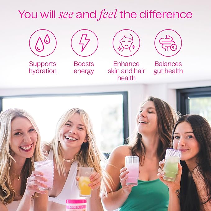 Daily Fiber Supplement Powder with Collagen, Probiotics & Electrolytes | Supports Digestive Health, Gut Balance & Debloating | Orange Yuzu Mandarin | 16 Servings