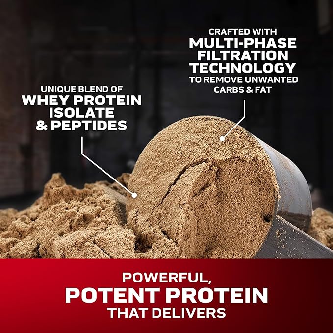 Muscletech Whey Protein Powder (Strawberry, 2.2 Pound) - Nitro-Tech Muscle Building Formula with Whey Protein Isolate & Peptides - 30g of Protein, 3g of Creatine & 6.6g of BCAA