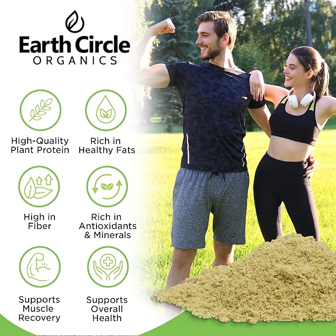 Organic Hemp Protein Powder, Lab Tested 100% Gluten Free, Plant Based & Vegan Raw Protein Powder - Perfect for Keto, Meal Replacement Shakes, Pre-workout and Post Workout (8oz, Pack of 3)