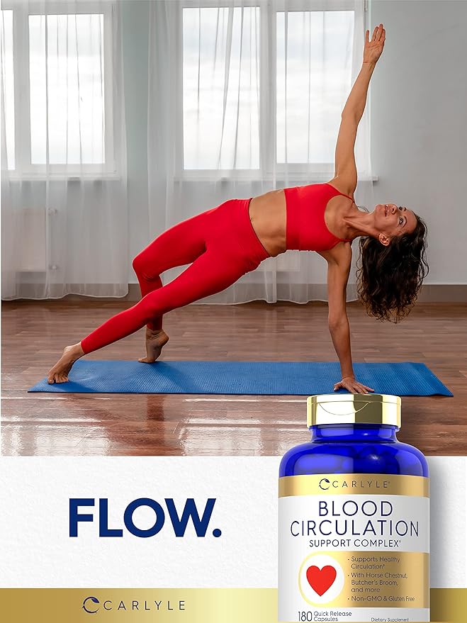 Carlyle Blood Circulation Supplement | 180 Capsules | Supports Healthy Circulation | Non-GMO, Gluten Free