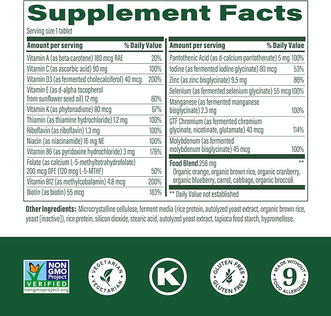 MegaFood Women's 55+ One Daily Multivitamin for Women with Vitamin A, Vitamin C, Vitamin D3 & Vitamin E for Optimal Aging Support- Plus Real Food- Bone & Immune Support Supplement- Vegetarian-60 Tabs