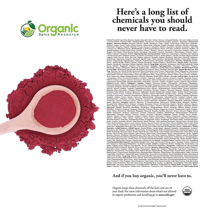 Organic Beet Root Powder | 8 oz or 226g | USDA Organic Approved, Raw and Non GMO | Nitric Oxide Booster, Increases Stamina and Circulation | Vegan | 100% Raw from India, by SHOPOSR(8oz)