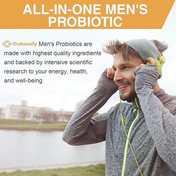 Probiotics for Men, Men Care Supplement, Gut Health for Men, 500 Billion CFUs & 12 Strains, Mens probiotic with Turmeric, Cranberry, Goji, for Digestive, Immune & Bloating Health, 3packs