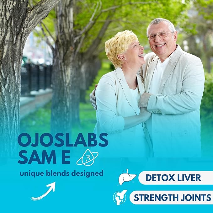Sam e 500mg Methionine Supplement for Liver, Joint, Brain and Mood Support, High Absorption SAM-e (S Adenosyl Methionine), Vegan, Gluten Free,Non-GMO-USA Made, 60 Sam e Capsule (2 Pack)