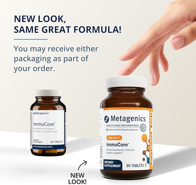 Metagenics ImmuCore - 333 mg Vitamin C - Immune Support Supplement* - with Vitamin D, Zinc & Mushroom Extract - Gluten Free & Non-GMO - 90 Tablets