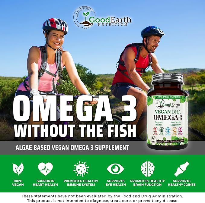 Algal Oil - Vegan DHA Omega 3 Fish Oil Supplements - Brain Booster,Joint Supplement & Prenatal Vitamin -Provides Healthy Heart & Immune Support - Burpless Algae Supplement - 60 Mini Fish Oil Softgels