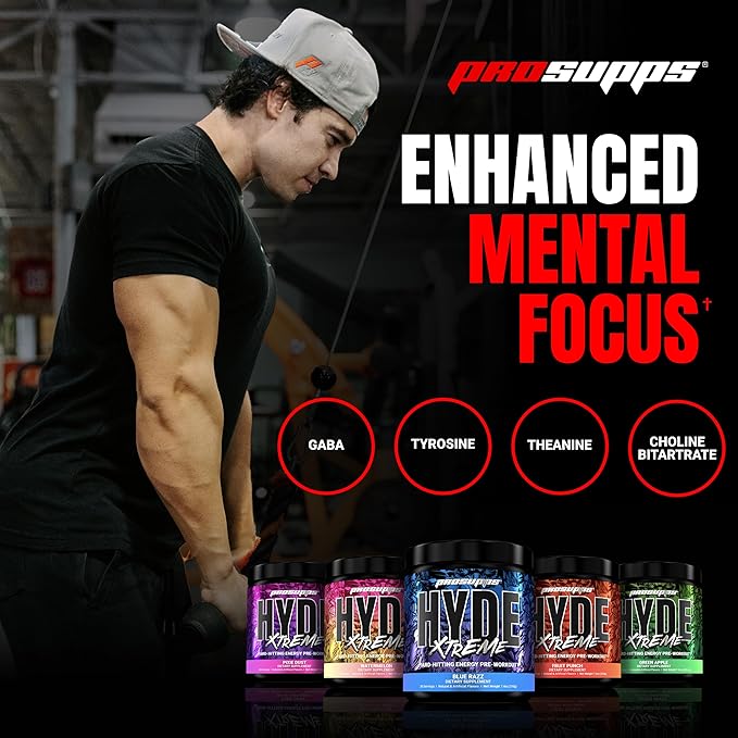 PROSUPPS® Mr. Hyde® Xtreme Pre-Workout Powder Energy Drink - Intense Sustained Energy, Pumps & Focus with Beta Alanine, Creatine & Nitrosigine, (30 Servings, Watermelon Rush)