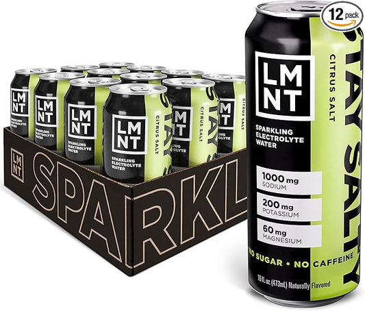 LMNT Sparkling Electrolyte Drink - Citrus Salt | 12-Count