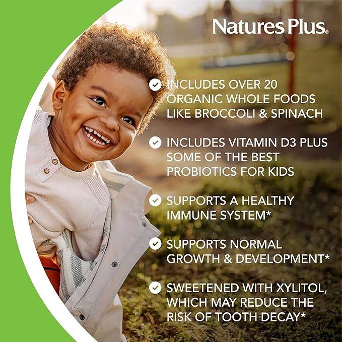 Natures Plus Animal Parade Gold Children's Liquid Multivitamin, 16 fl oz - Natural Tropical Berry Flavor - Immune Support Supplement - Gluten Free, Vegan - 32 Servings