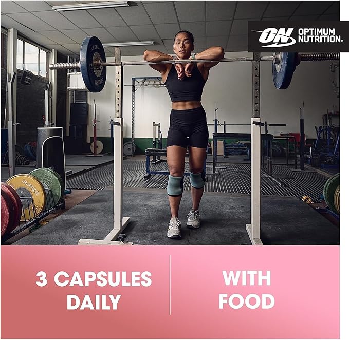 Optimum Nutrition Opti-Women, Vitamin C, Zinc and Vitamin D for Immune Support Womens Daily Multivitamin Supplement with Iron, Capsules, 120 Count