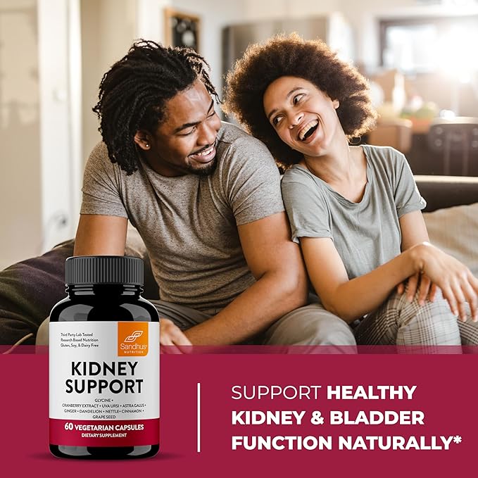 Sandhu's Kidney Cleanse Detox & Support Supplement for Men and Women | with Cranberry Extract | Helps Support Kidney & Urinary Tract Health | 60 Vegetarian Capsules (Pack of 2)