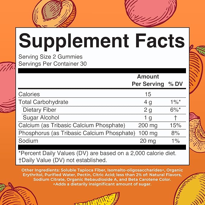 MaryRuth Organics Calcium Supplement | Sugar Free | Calcium Gummies for Women and Men Ages 14+ | Strong Bones and Teeth | Essential Mineral | Vegan | Gluten Free | 60 Count