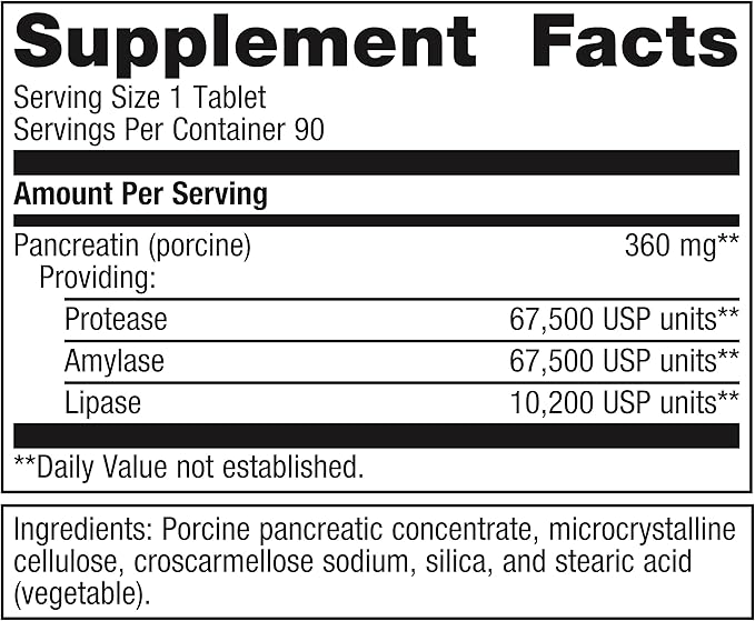 Metagenics SpectraZyme Pancreatic Enzymes - Digestion Supplement* - Pancreatic Enzymes - Digestive Enzymes - Non-GMO & Gluten-Free - 90 Tablets