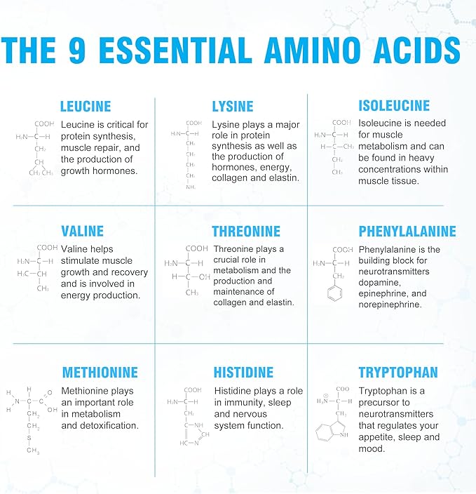 Ultimate 100% Essential Amino Acids Powder for Men & Women [Citrus Flavor, 30 (5g) Servings] All 9 EAAs with 40% Leucine in Optimized BCAA Ratio - Increase Energy, Muscle & Recovery - Vegan & Keto