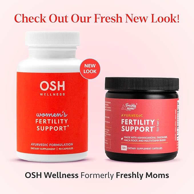 Ayurvedic Fertility Supplements for Women | Support Ovulation | Conception for Women | Egg Quality | CoQ10, Maca Root, Vitex, & Vitamins | Vegan | 90 Capsules - OSH Wellness