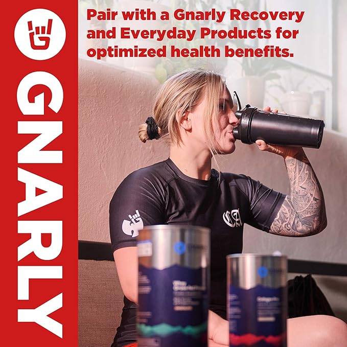 Gnarly Nutrition BCAA Powder - Pre-Workout BCAAS Amino Acids, NSF Contents Certified, Supplement to Support and Rebuild Muscle - Fruit Punch, Caffeine (10.58oz)