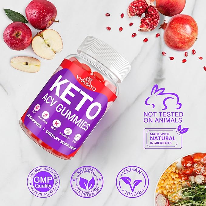 Keto ACV Gummies Keto Gummies Formulated with Pomegranate Beet Juice Powder B12 Vegan Non GMO 300 Gummies