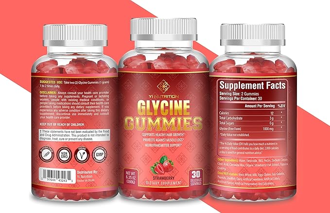 Glycine Gummy - World's First Glycine Gummy! Sugar-Free, No Maltitol